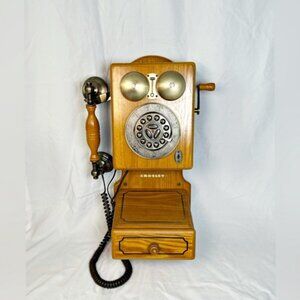 Thomas Crosley CR92 Old Fashioned Oak Colonial Country Kitchen Wall Phone